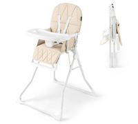 Costway Foldable High Chair Portable Baby Feeding Chair-Beige