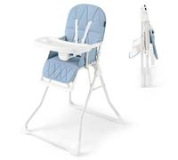 Costway Foldable High Chair Portable Baby Feeding Chair-Blue