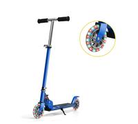 Costway Foldable Kick Scooter Lightweight Commute Scooter w/ Kickstand for Kids 4-13 in Blue COSTWAY Blue