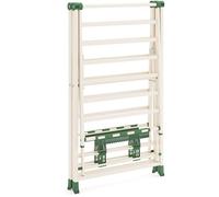 Costway Foldable Metal Laundry Drying Rack Clothes Drying Rack-Beige in Beige COSTWAY Beige