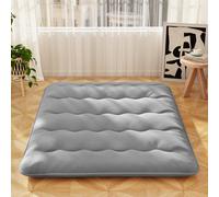 Costway Foldable Tatami Mat Floor Futon Mattress Roll Up Sleeping Pad W/ Washable Cover, Small Double/double/king Size