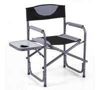 Costway Folding Camping Chair Lightweight Portable Directors Chair With Cup Holder-Black