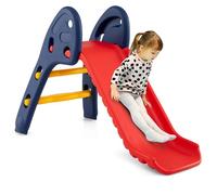 COSTWAY Folding First Slide for Kids, Foldable for Easy Storage, Primary Climb Toy, Safety Plastic, Use for Indoor Outdoor Garden Playground