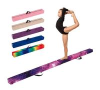 COSTWAY Folding Gymnastics Balance Beam, 7FT/8FT/9FT Kids Training Beam with Carry Handles, Anti-Slip Base, Floor Gymnastics Beams for Home Gym Exercise (Magic Star, 270cm)