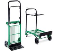 Costway Folding Hand Truck Height Adjustable Heavy Duty Steel 90Kg Capacity Portable