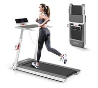 COSTWAY Folding Treadmill, 2.25HP Running Jogging Walking Machine with LED Display, 25 Preset Programs, Dual Bluetooth Speaker and Heart Rate Sensor, Easy Assembly Treadmills for Home Office (Silver)