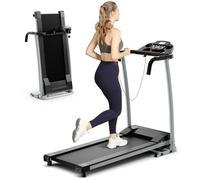 Costway Folding Treadmill Walking Running Machine W/12 Preset Program Electric Treadmill