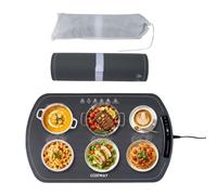 COSTWAY Food Warming Mat, 65 x 40 cm, 7 Temperature Settings, 4H Timer | Roll Up Electric Food Warmer, Fast Full Surface Heating, Child Lock, Carry Bag, Sillicon Warming Tray for Buffets Party