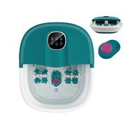 Costway Foot Spa Bath Massager Folding Electric Pedicure Footbath with Heat Bubbles in Blue COSTWAY Blue