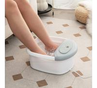 Costway Foot Spa Massager Electric Pedicure Footbath w/ Heater & Bubble in Grey COSTWAY Grey