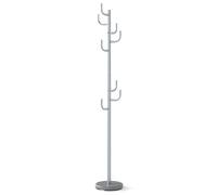 Costway Freestanding Coat Rack Cactus Coat Tree w/8 Hooks Metal Hanger Stand in Silver COSTWAY Silver