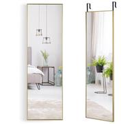 Costway Full-Length Over The Door Mirror Hanging/wall-Mounted Dressing Mirror-Gold