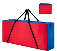 COSTWAY Giant Connect 4 Carry Bag, Jumbo 4-to-Score Game Set Storage Bag with Ergonomic Handle & Durable Zipper, Outdoor Yard Lawn Games Carrying Bags for Four in A Row