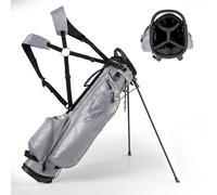 COSTWAY Golf Stand Bag, Lightweight Golf Cart Bags with 4 Way Dividers, Adjustable Dual Straps and 4 Pockets, Easy Carry