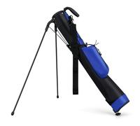COSTWAY Golf Stand Bag, Lightweight Golf Cart Bags with Shoulder Strap, Pocket and Bottle Holder, Golf Trolley Bag for The Driving Range, Par 3 and Executive Courses (Blue)