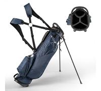 Costway Golf Stand Bag w/4-Way Top Dividers & Cooler Bag Portable Golf Bag in Blue COSTWAY Blue
