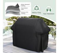 Costway Grill Cover Heavy Duty Waterproof BBQ Cover with Dual Handles in Black COSTWAY Black