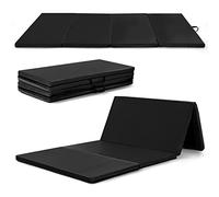 COSTWAY Gymnastics Exercise Mat, 8FT x 4FT Tumbling Mats with High Density 5cm Thick Foam, Carry Handles, Folding Fitness Floor Mat for Yoga Pilates