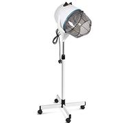 COSTWAY Hair Dryer Hood, Professional Hair Processor Stand Hairdryer with Timer & Temperature Control and Wheels, Height Adjustable Portable Mobile Dryer Hood for Home, Salon (White)