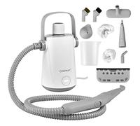 COSTWAY Handheld Steam Cleaners, 2.5-3Min Heating Time Portable Pressurized Steamer with 10 Piece Accessories & Safety Lock, Multi-purpose Cleaning Kit for Kitchen Toilets Windows Auto Carpet (Grey)