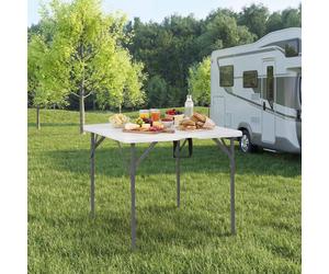 Costway Heavy Duty Indoor Outdoor Folding Card Table with Carry Handle for Patio-White
