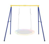 Costway Heavy Duty Steel Swing Frame Large A-Frame Swing Stand w/ Ground Stakes COSTWAY Multicolor