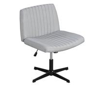 Costway Height Adjustable Office Chair Swivel Padded Task Chair w/120° Rocking in Grey COSTWAY Grey