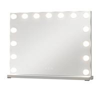 Costway Hollywood Vanity Mirror Tabletop Makeup Mirror w/Light Dressing Mirror in White COSTWAY White