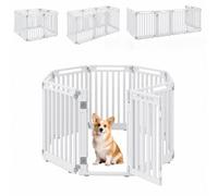 Costway Indoor Outdoor Dog Playpen 81 Cm Height 8 Panels White