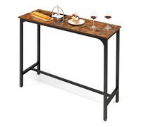 Costway Industrial Bar Table Counter Pub Table Kitchen Dining Sofa Console Table 120Cm