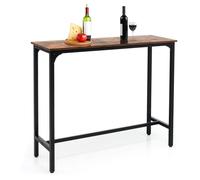 Costway Industrial Bar Table Counter Pub Table Kitchen Dining Sofa Console Table 120cm in Brown COSTWAY Brown