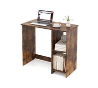 Costway Industrial Computer Desk 80 CM Home Office Desk Study Writing Desk in Brown COSTWAY Brown
