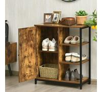 Costway Industrial Storage Cabinet Freestanding Cupboard Sideboard W/ 3 Shelves