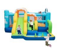 Costway Inflatable Bounce Castle 7-in-1 Jumping House w/ Double Climbing Walls COSTWAY Multicolor