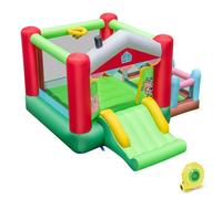 Costway Inflatable Bounce House Farm Themed Bouncy Castle With Slide & Ball Pit