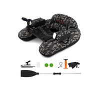 Costway Inflatable Float Tube Fishing River Float w/Pump & Repair Kit&Flippers COSTWAY Multicolor