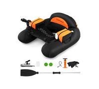 Costway Inflatable Float Tube Fishing River Float w/Pump & Repair Kit&Flippers COSTWAY Multicolor