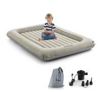 Costway Inflatable & Portable Kids Bed W/ Removable 2 Sides Mattress