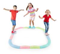 Costway Kids Balance Beams Toddler Stepping Stones Tactile Board in Green COSTWAY Green