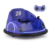 COSTWAY Kids Bumper Car, 360-Degree Rotation Spin Waltzer Cars with Joysticks, Remote Control, Colorful Flashing Lights and Music, Electric Ride on Toy for 18+ Months Old (Purple)