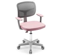 Costway Kids Computer Chair Low-Back Task Study Chair Children Office Chair Height Adjustable in Pink COSTWAY Pink