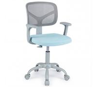 Costway Kids Desk Chair Mesh Study Chair w/Armrests Swivel Task Student Chair in Blue COSTWAY Blue