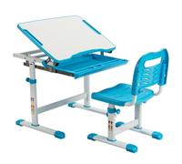 Costway Kids Desk & Chair Set Adjustable Study Table With Tilting Tabletop