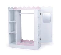 Costway Kids Dress Up Storage With Mirrors Children Wardrobe Closet With Open Hanging Rack White