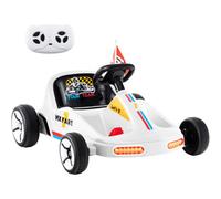 Costway Kids Electric Go Kart 12V Ride On Car With Remote & 3 Speeds-White