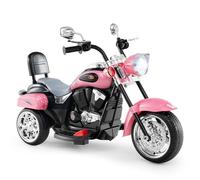 COSTWAY Kids Electric Motorcycle, 6V Battery Powered Motorbike with Horn, Headlight, Forward/Reverse Switch, 3 Wheel Ride on Toy Car Trike for Boys Girls (Pink)