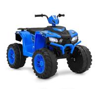 COSTWAY Kids Electric Quad Bike, 24V Battery Powered Ride on ATV with Soft Start, Wireless Connection, Music, LED Lights, Forward/Backward Functions, for Boys & Girls Aged 3-8 Years (Blue)