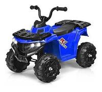 Costway Kids Electric Ride On Car Quad Bike Atv - Blue