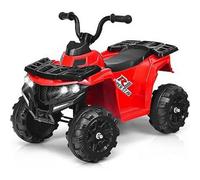 Costway Kids Electric Ride On Car Quad Bike Atv - Red
