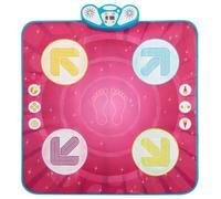 Costway Kids Fun Dance Mat Dance Game Toy With Follow-The-Lights Game-Pink